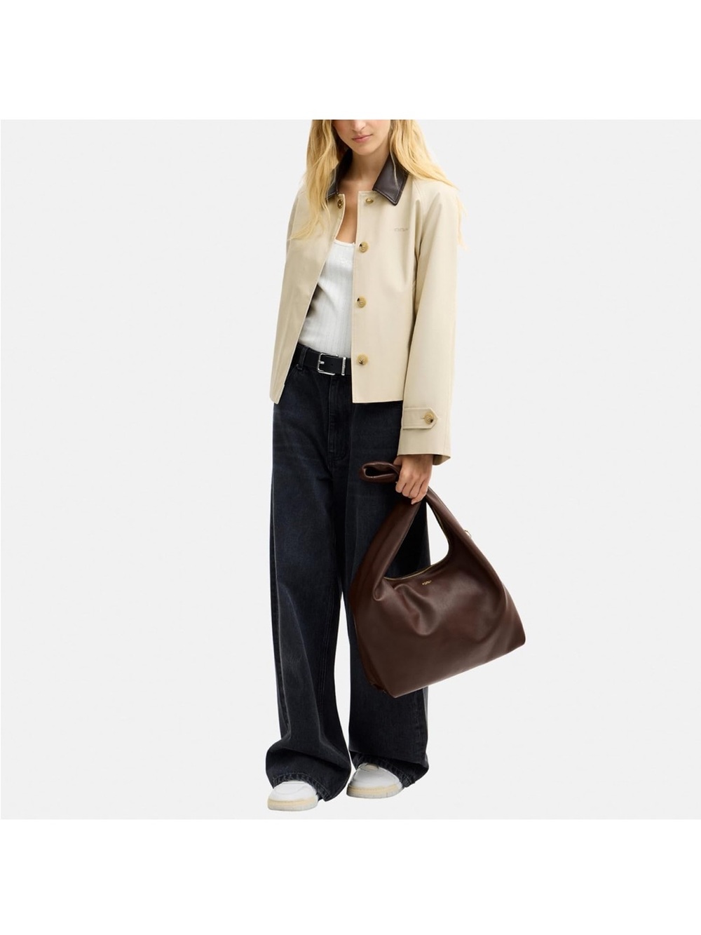 Coach Pillow Brooklyn Shoulder Bag 34 in Maple Leather and Brass - New - Picture 2 of 6